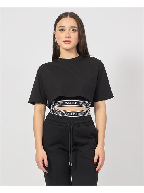 T-shirt donna Gaelle Paris cropped con elastico GAELLE PARIS | GAABW03852NE01